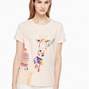 Kate Spade Llama Pink Tee